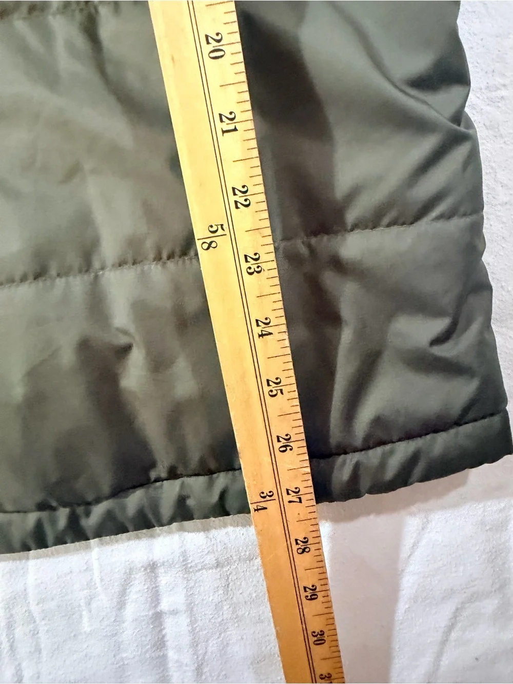 The North Face Men's Green Puffer Jacket Full Zip Pockets Stand-Up Collar M